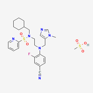 molecular formula C27H35FN6O5S2 B8102942 FGTI-2734 mesylate 