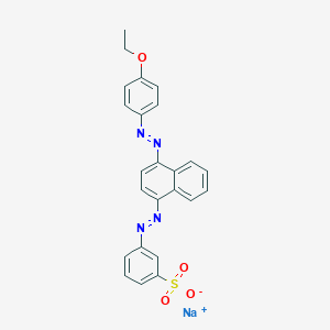 molecular formula C24H19N4NaO4S B081032 Sodium 3-[[4-[(4-ethoxyphenyl)azo]-1-naphthyl]azo]benzenesulphonate CAS No. 12269-96-4