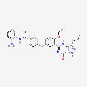 molecular formula C31H32N6O3 B8103415 N-(2-aminophenyl)-4-[[4-ethoxy-3-(1-methyl-7-oxo-3-propyl-4H-pyrazolo[4,3-d]pyrimidin-5-yl)phenyl]methyl]benzamide 