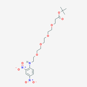 molecular formula C21H33N3O10 B8103541 DNP-NH-PEG4-C2-Boc 