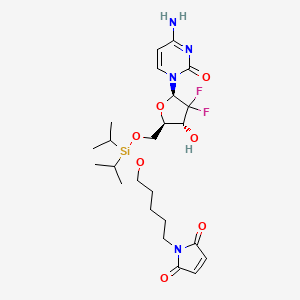 molecular formula C24H36F2N4O7Si B8103589 Gemcitabine-O-Si(di-iso)-O-Mc 