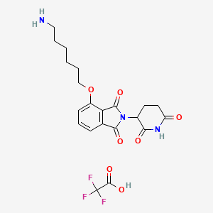 molecular formula C21H24F3N3O7 B8103974 Thalidomide-O-C6-NH2 TFA 