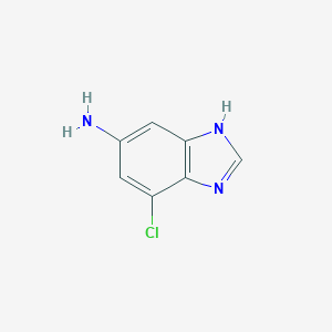 molecular formula C7H6ClN3 B081040 7-Chloro-1H-benzo[d]imidazol-5-amine CAS No. 10597-54-3