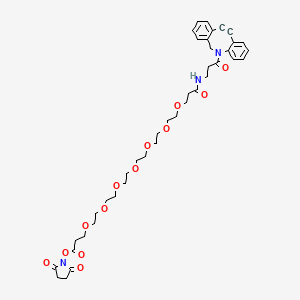 molecular formula C40H51N3O13 B8104058 DBCO-NH-PEG7-C2-NHS ester 