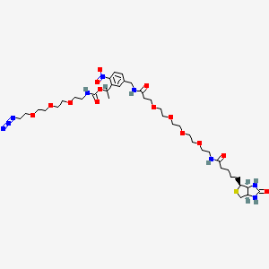 molecular formula C39H63N9O14S B8104150 PC-Biotin-PEG4-PEG3-Azide 