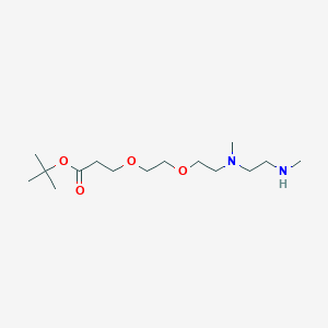 molecular formula C15H32N2O4 B8104189 N,N'-DME-N-PEG2-Boc 