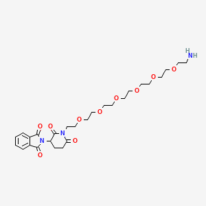molecular formula C27H39N3O10 B8104215 Amino-PEG6-Thalidomide 