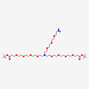 molecular formula C38H76N2O15 B8104224 N-(Amino-PEG3)-N-bis(PEG4-Boc) 