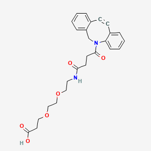 molecular formula C26H28N2O6 B8104231 DBCO-PEG2-acid 