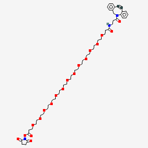 molecular formula C52H75N3O19 B8104242 DBCO-NHCO-PEG13-NHS ester 