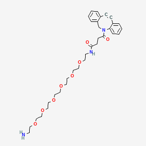 molecular formula C33H45N3O8 B8104277 DBCO-PEG6-amine 
