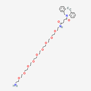 molecular formula C39H57N3O11 B8104279 DBCO-PEG9-amine 