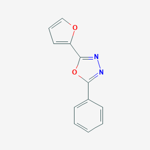 molecular formula C12H8N2O2 B081043 2-(2-Furyl)-5-phenyl-1,3,4-oxadiazole CAS No. 14093-97-1