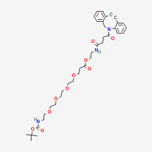 molecular formula C37H49N3O10 B8104325 DBCO-C2-PEG4-NH-Boc 