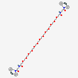 molecular formula C66H86N4O17 B8104337 Dbco-peg13-dbco 