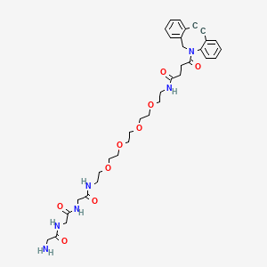 molecular formula C35H46N6O9 B8104345 Gly-Gly-Gly-PEG4-DBCO 