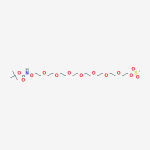 molecular formula C22H45NO13S B8104396 t-Boc-Aminooxy-PEG8-Ms 