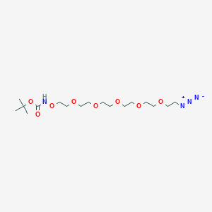 molecular formula C17H34N4O8 B8104465 t-Boc-Aminooxy-PEG5-azide 