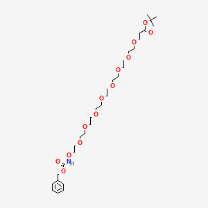 molecular formula C31H53NO13 B8104477 Cbz-aminooxy-PEG8-Boc 