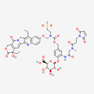 molecular formula C50H54N6O20S B8104509 MAC glucuronide phenol-linked SN-38 