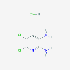 molecular formula C5H6Cl3N3 B8104567 5,6-Dichloropyridine-2,3-diamine hydrochloride 