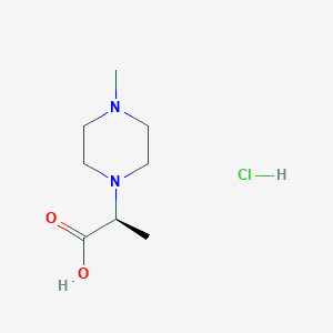 molecular formula C8H17ClN2O2 B8104609 (S)-2-(4-methylpiperazin-1-yl)propanoic acid hydrochloride 
