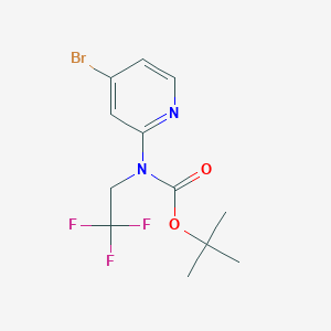molecular formula C12H14BrF3N2O2 B8104772 Tert-butyl (4-bromopyridin-2-yl)(2,2,2-trifluoroethyl)carbamate 