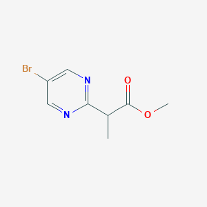 molecular formula C8H9BrN2O2 B8104851 Methyl 2-(5-bromopyrimidin-2-yl)propanoate 