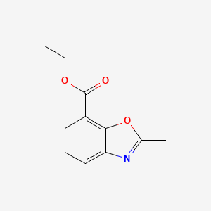 molecular formula C11H11NO3 B8104899 Ethyl 2-methylbenzo[d]oxazole-7-carboxylate 