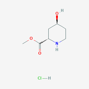 molecular formula C7H14ClNO3 B8104920 methyl (2S,4S)-4-hydroxypiperidine-2-carboxylate hydrochloride 