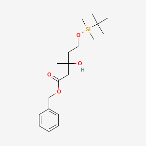 molecular formula C19H32O4Si B8105279 Benzyl 5-((tert-butyldimethylsilyl)oxy)-3-hydroxy-3-methylpentanoate 