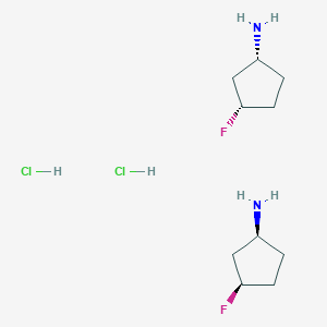 molecular formula C10H22Cl2F2N2 B8105402 cis-3-Fluorocyclopentan-1-amine hydrochloride 