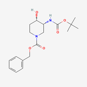 molecular formula C18H26N2O5 B8105490 benzyl (3R,4S)-3-(tert-butoxycarbonylamino)-4-hydroxy-piperidine-1-carboxylate 