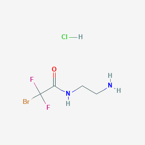 molecular formula C4H8BrClF2N2O B8105499 N-(2-Aminoethyl)-2-bromo-2,2-difluoroacetamide hydrochloride 