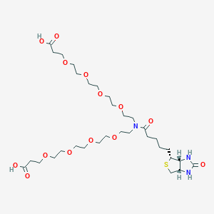 molecular formula C32H57N3O14S B8106082 N-Biotin-N-bis(PEG4-acid) 