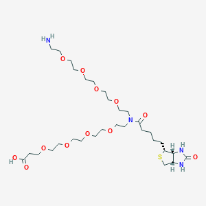 molecular formula C31H58N4O12S B8106083 N-(Amino-PEG4)-N-Biotin-PEG4-acid 