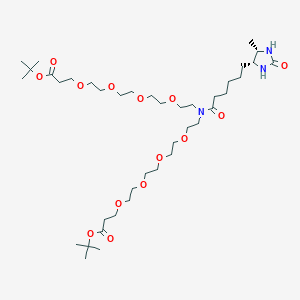 molecular formula C40H75N3O14 B8106153 N-Desthiobiotin-N-bis(PEG4-t-butyl ester) 