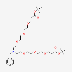 molecular formula C33H57NO10 B8106158 Benzyl-N-bis(PEG3-Boc) 
