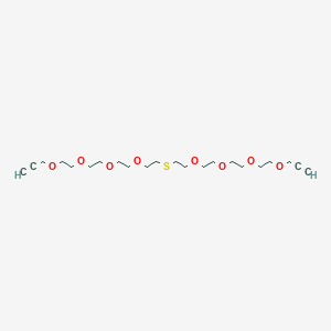 molecular formula C22H38O8S B8106175 Propargyl-PEG4-S-PEG4-Propargyl 
