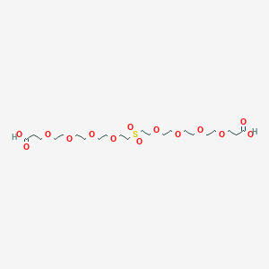 molecular formula C22H42O14S B8106192 Sulfone-Bis-PEG4-acid 