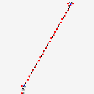 molecular formula C63H110N2O30 B8106230 Ald-Ph-PEG24-NHS ester 