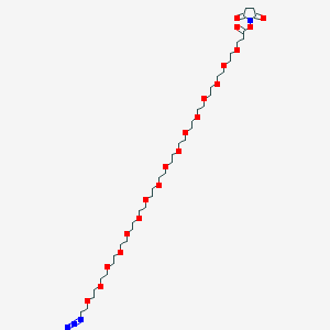 molecular formula C39H72N4O20 B8106245 Azido-PEG16-NHS ester 