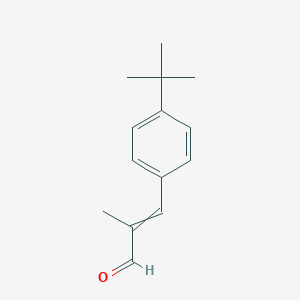 molecular formula C14H18O B081063 2-Propenal, 3-[4-(1,1-dimethylethyl)phenyl]-2-methyl- CAS No. 13586-68-0