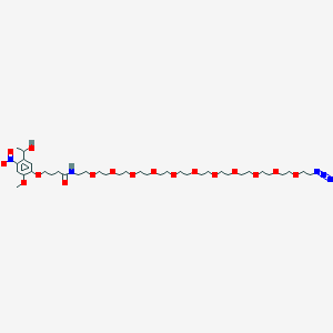 molecular formula C37H65N5O17 B8106300 PC-PEG11-Azide 