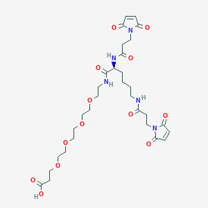 molecular formula C31H45N5O13 B8106443 Bis-Mal-Lysine-PEG4-acid 