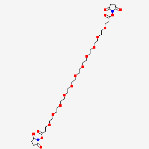 molecular formula C34H56N2O19 B8106483 Bis-PEG11-NHS Ester 