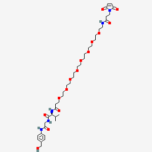 molecular formula C40H63N5O15 B8106524 Mal-amido-PEG8-val-gly-PAB-OH 