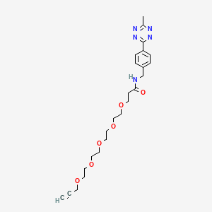 molecular formula C24H33N5O6 B8106586 Methyltetrazine-amido-PEG5-alkyne 