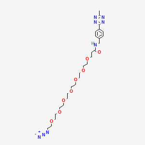 molecular formula C27H42N8O8 B8106593 Methyltetrazine-amido-PEG7-azide 