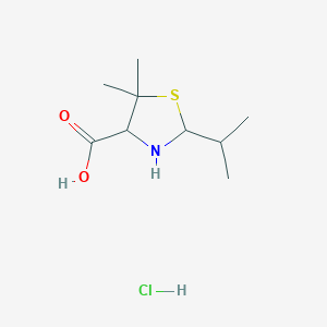 2-Isopropyl-5,5-dimethylthiazolidine-4-carboxylic acid hydrochloride